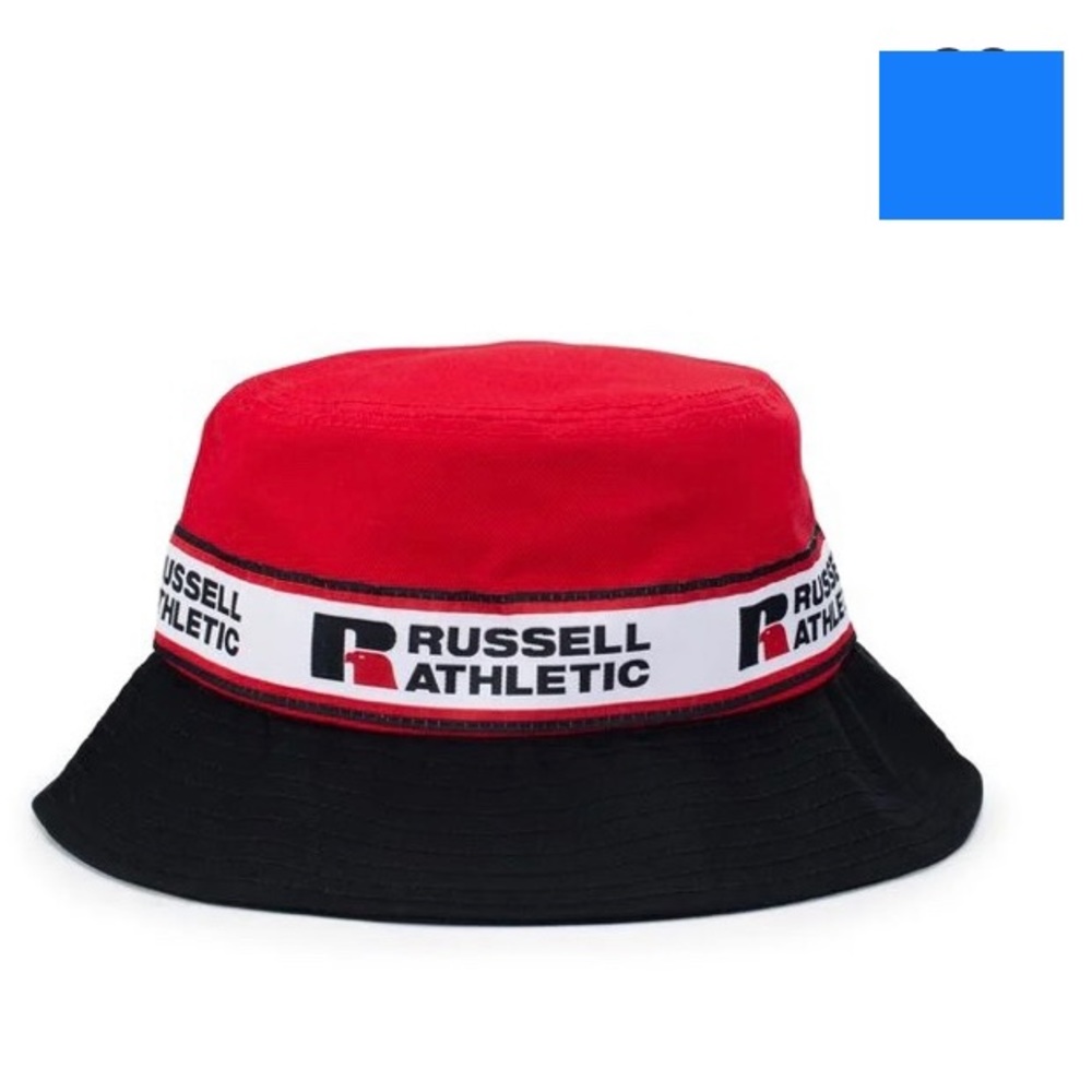 BLUE/BLACK Russell Athletic Men’s or Unisex Taping Bucket Hat